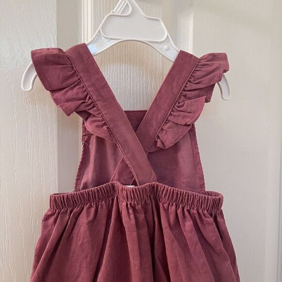 Angel Dear Dusty Orchid Corduroy Ruffle Romper Girls Size 18-24 Months NWT - Picture 10 of 12